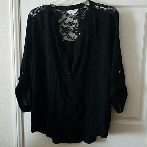 Black Lace Black Top - Picture 1 of 4